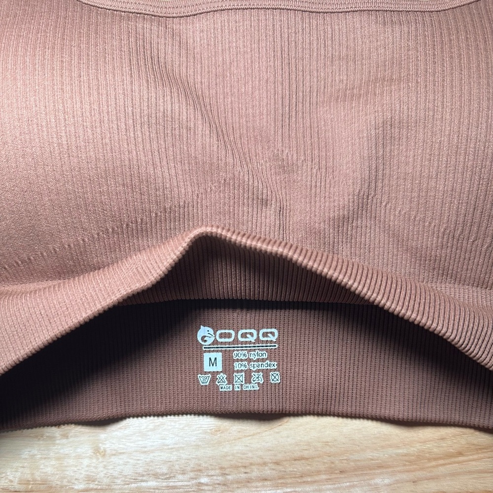 Brown Ribbed Tank Top - Picture 2 of 3